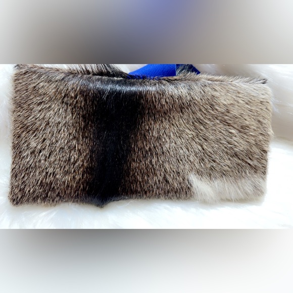 LA PASSION DU MD FUR COWHIDE CLUTCH BAG   11” X 6” APPROXIMATELY GORGEOUS UNIQUE - Picture 4 of 9